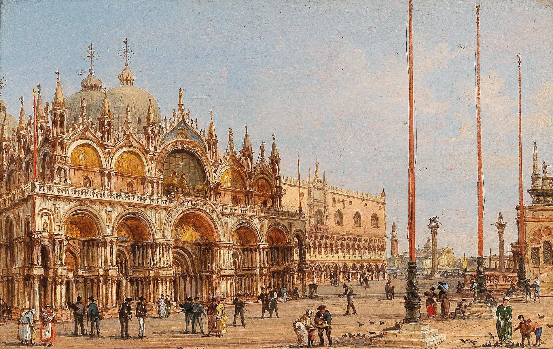 A View of St Mark's Basilica and Square