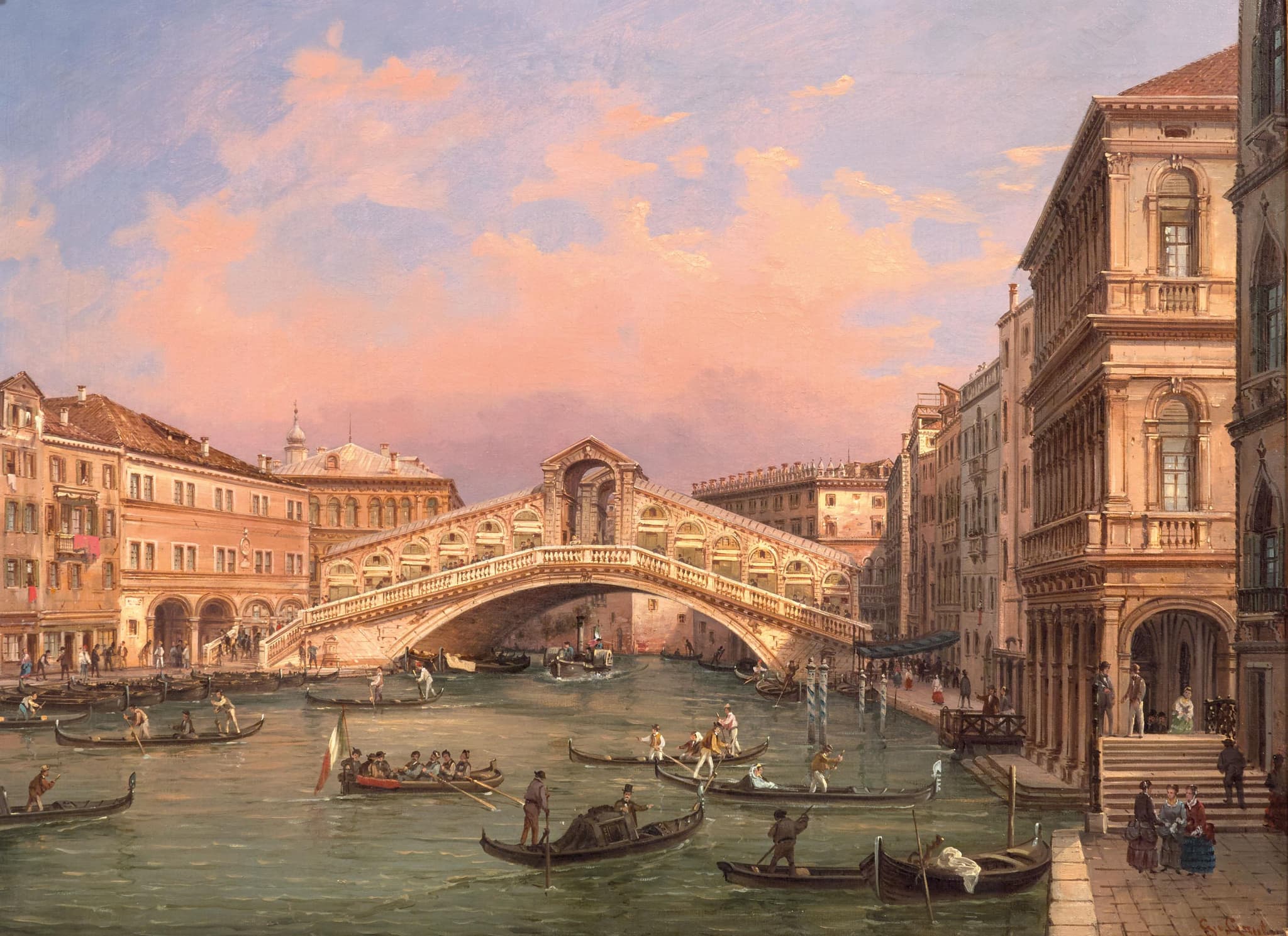 A View of the Rialto Bridge