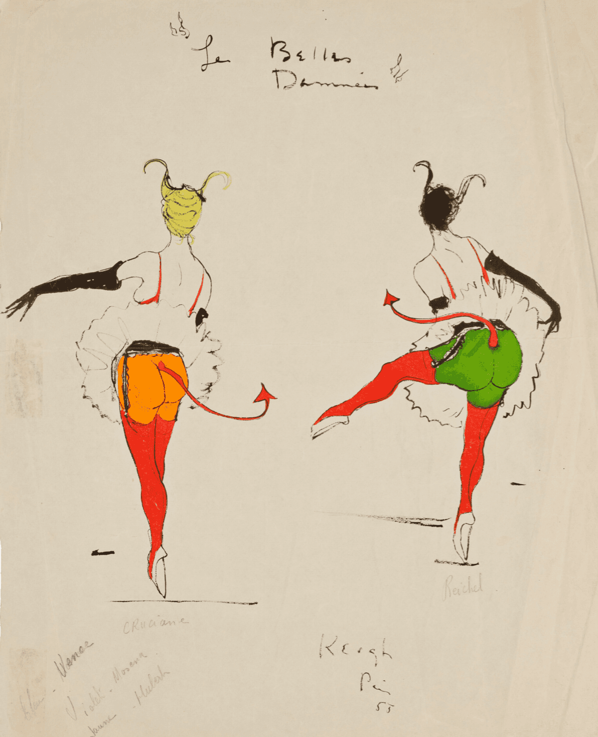 Projets d'Affiche et de Costumes Pour "Les Belles Damnées"